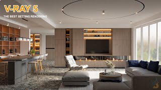 Vray 5 Sketchup interior  Realistic Render Settings interior 13 [upl. by Spiegel777]