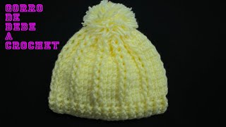 PASO A PASO PARA TEJER GORRO PARA BEBE [upl. by Elsinore545]