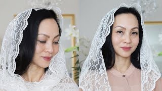 DIY CHAPEL VEIL Part1 French Seams INFINITY amp TRIANGLE CHAPEL VEILS [upl. by Hachmin]