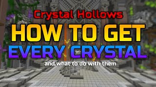 How To Get Every Crystal  Crystal Hollows Guide hypixel skyblock [upl. by Ashford]