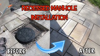 Installing a recessed manhole cover [upl. by Ymme]