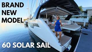 NEW 60 Solar Sail Xquisite Catamaran Yacht Tour [upl. by Clarkin]