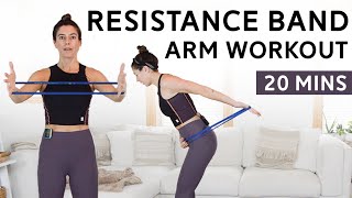 Resistance Band Arm Workout  Triceps Biceps Shoulders [upl. by Stephine]