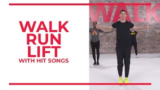 Walk Run Lift with Hit Songs  45 Minute Workout [upl. by Nylahs]