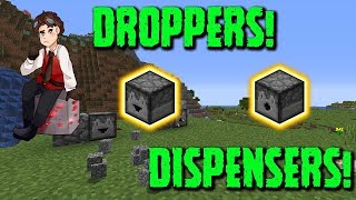 Redstone Tutorial  DROPPERS DISPENSERS [upl. by Glover]