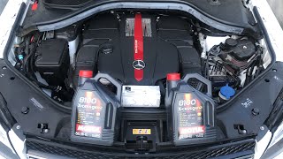 DIY MercedesAMG GLE 43 Oil Change W166 [upl. by Inilahs]