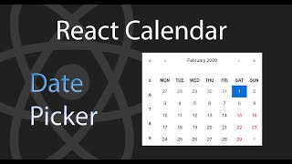 Ultimate Calendar  Date Picker  React Tutorial [upl. by Jeth]