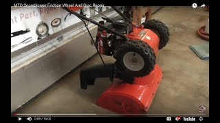 MTD Snowblower Friction Wheel And Disc Repair [upl. by Maker312]