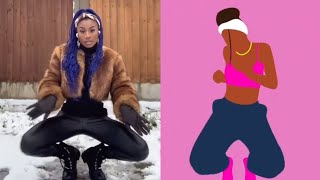 Teni  Case Remix Tiktok Dance challenge itsjustnife vs her animation [upl. by Kcirddot]