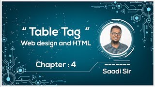 Table Tag  HSC ICT Chapter 4  Web design and HTML  Saadi Sir [upl. by Gilba]