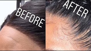 How to PLUCK YOU LACE FRONTAL ft Beautiful Princess Hair [upl. by Nahgam866]