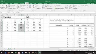 Randomized Complete Block Design using Excel [upl. by Vanthe]