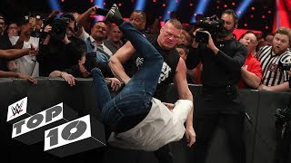 Family members attacked WWE Top 10 Nov 6 2019 [upl. by Dnomed]