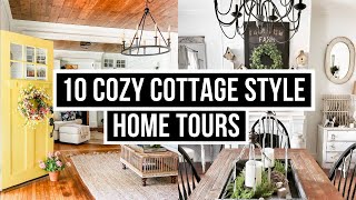 10 Cozy Cottage Farmhouse Home Decor Tours [upl. by Juliano960]