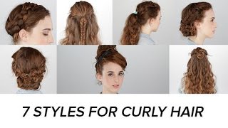 7 Easy Hairstyles For Curly Hair  Beauty Junkie [upl. by Aicemaj]