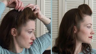 How to Do Victory Rolls  1940s Pin up Hairstyles [upl. by Akinod]