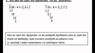 Dijeljenje decimalnog broja prirodnim brojem [upl. by Torrance]