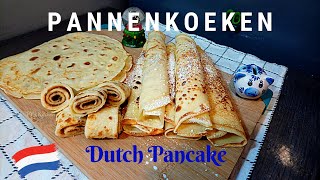 How To Make Dutch Pancakes From Scratch  Pannenkoeken recept 🥞🥞 [upl. by Ydissahc]