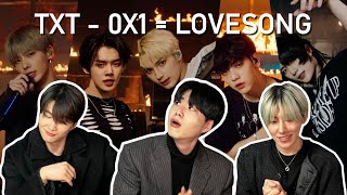 Koreans React To TXT  0X1  LOVESONG [upl. by Rexer]