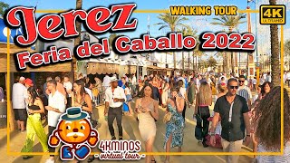 JEREZ  FERIA DEL CABALLO 2022  4K Ultra HD Walking Virtual Tour Spain [upl. by Annairdua376]