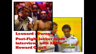 Leonard  Duran 1 Post fight locker room interviews after the fight [upl. by Noraa]