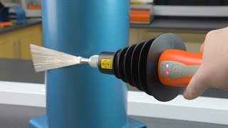 Testing Coating Porosity using an Elcometer Continuous DC High Voltage Holiday Detector [upl. by Attirehs]