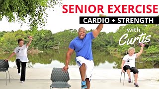 Senior fitness STRENGTH TRAINING  CARDIO CORE exercises for seniors  Balance workout for seniors [upl. by Choong]