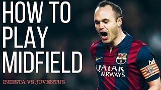 How To Play Center Midfielder In Football  Andres Iniesta Analysis VS Juventus [upl. by Nilreb]