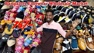 Bangalore Footwear Wholesale Market  Footwear Market  Chappal Wholesale Market [upl. by Richie222]