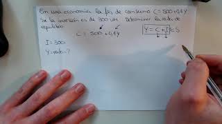 Determinar la RENTA de EQUILIBRIO  Macroeconomia [upl. by Ycnan]