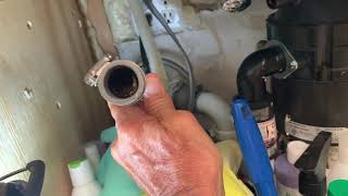 How to unclog a dishwasher drain hose to garbage disposal [upl. by Naujaj]