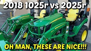 The NEW John Deere 1025r vs 2025r Feature Review [upl. by Edik902]