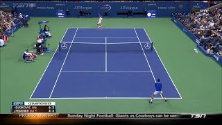 Djokovic vs Federer 2015 US Open Final Highlights HD [upl. by Auginahs45]