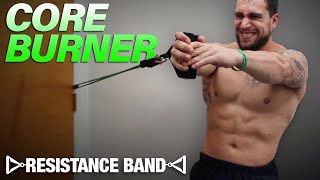 Resistance Band Core Workout At Home to Get Ripped Abs amp Obliques [upl. by Tannen]