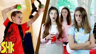 Noahs Perfect Party Battle Sis vs Bro vs Friends  SuperHeroKids [upl. by Ahsinned]