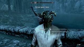 The Elder Scrolls V Skyrim  Relationships  Derkeethus  Never Marry this Argonian [upl. by Ahtelat]