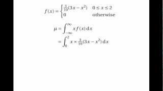 Continuous Random Variables Mean amp Variance [upl. by Star]