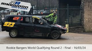 Ringwood Raceway 160324  Rookie Bangers WQR2 Final [upl. by Ellertal488]