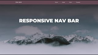 Responsive Navigation Bar Tutorial  HTML CSS JAVASCRIPT [upl. by Arvin27]