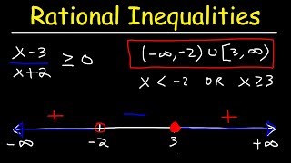 Rational Inequalities [upl. by Yentirb]