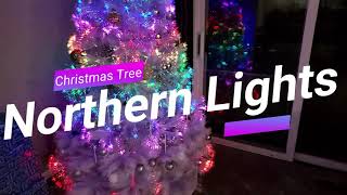 BEST Light up Christmas Tree Northern Lights by Hammacher Schlemmer [upl. by Ecinahc]