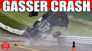 AA Gasser Nostalgia Drag Racing Crash Rock N Race Dragway 42 [upl. by Neelyaj]