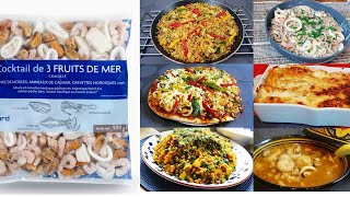 6 délicieuses recettes avec un sachet de cocktail de fruits de mer [upl. by Chem]