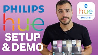 New Bluetooth Philips Hue Lights  Setup and Demo [upl. by Ayhay789]