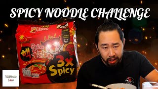 Worlds Hottest 3x SPICY Noodles  Spicy Noodle Challenge 2021 [upl. by Beacham433]