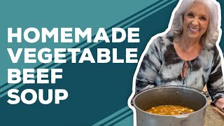 Quarantine Cooking Homemade Vegetable Beef Soup Recipe [upl. by Elaine]