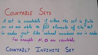 Countable Sets Countably Infinite Sets and Uncountable Sets DEFINITION WITH EXAMPLES [upl. by Hait]