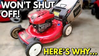 Howto Fix A Lawn Mower That Wont Shut Off [upl. by Humble]