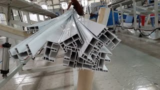 Pvc profile production line Pvc profile extrusion line [upl. by Ahsimed305]