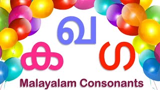 Malayalam Aksharamala Malayalam Consonants വ്യഞ്ജനങ്ങൾ Malayalam Alphabets [upl. by Lull]